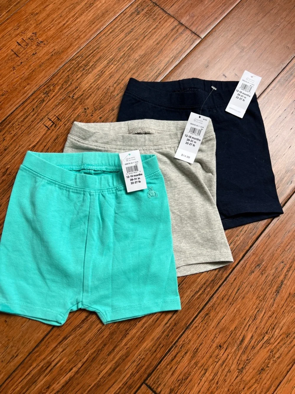 Gap Kids Baby Girl 3-Pack Cotton Stretch Shorts 12-18 months
